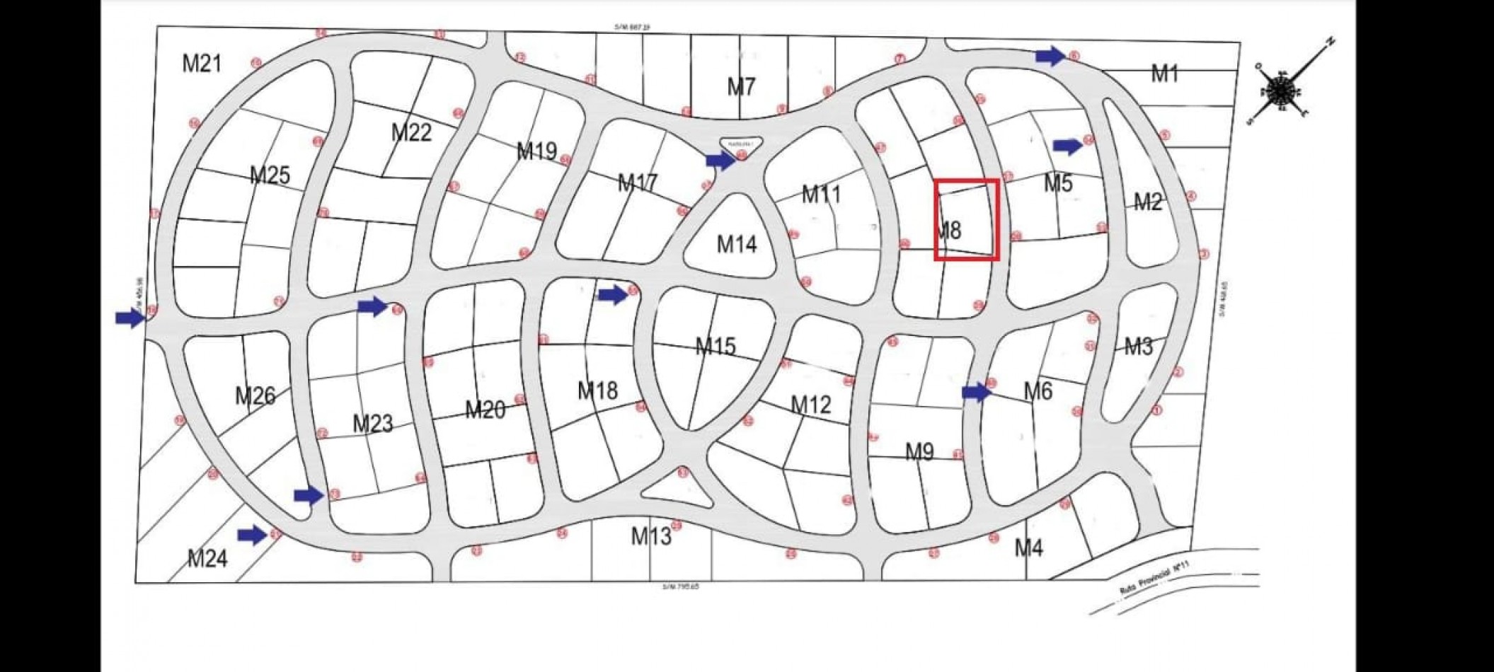 Lote de 2016 m² en Barrio Residencial Pinares de Santa Clara